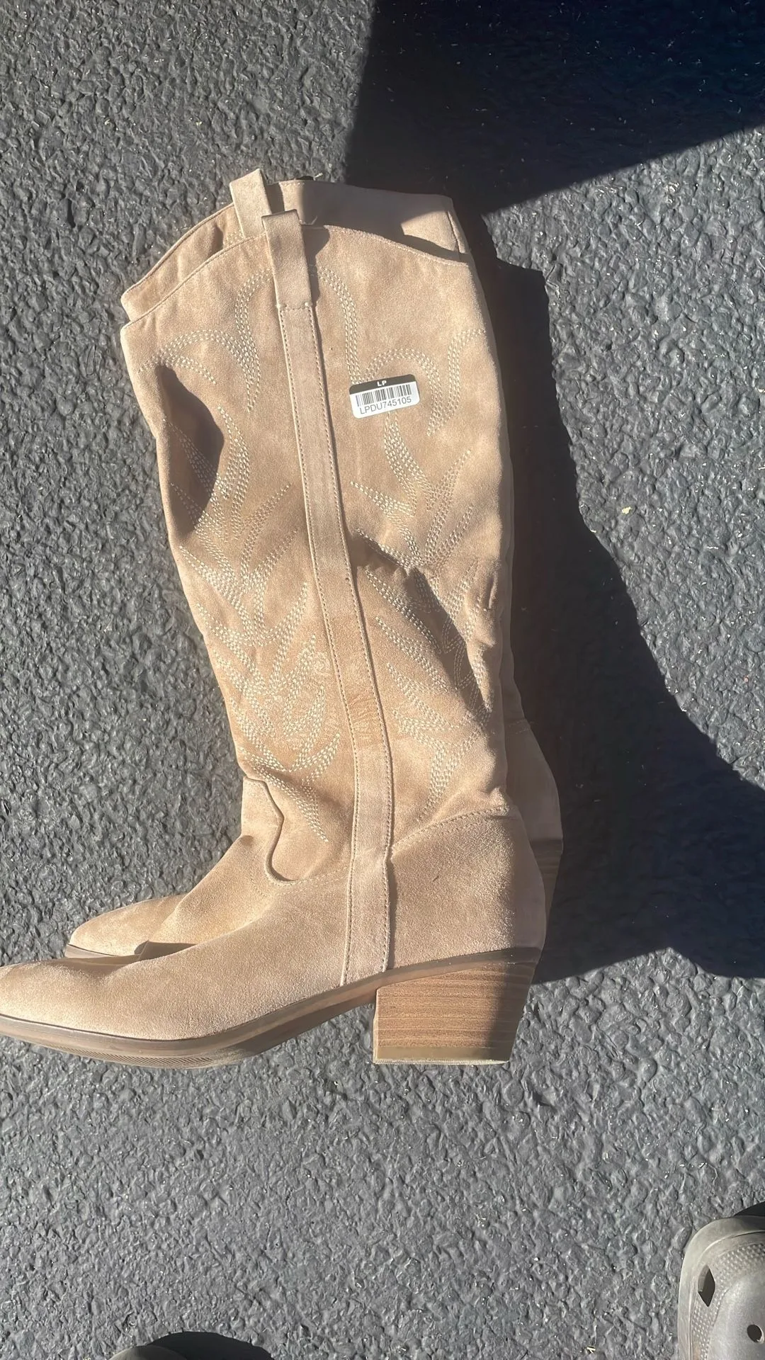 Textile Leather Upper Woman’s Cowgirl Boots Size 11 image indicator(3)