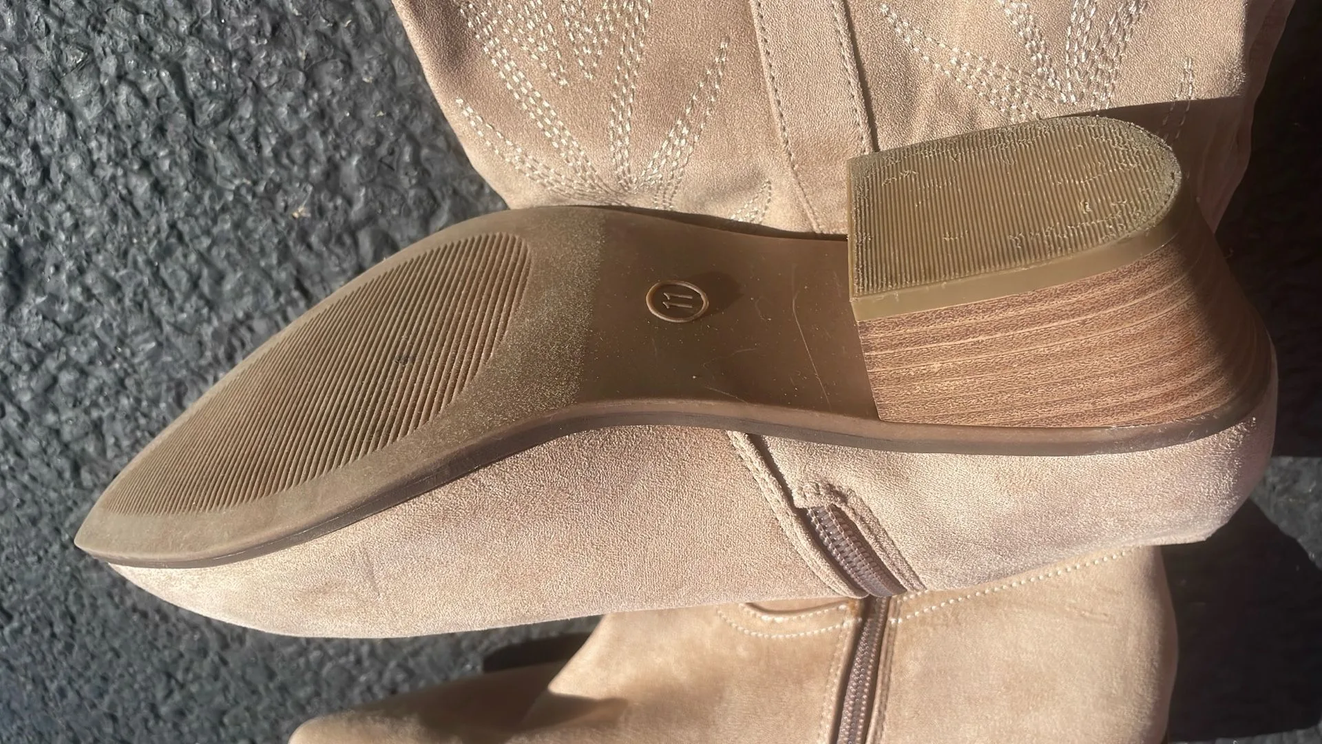 Textile Leather Upper Woman’s Cowgirl Boots Size 11 image indicator(4)