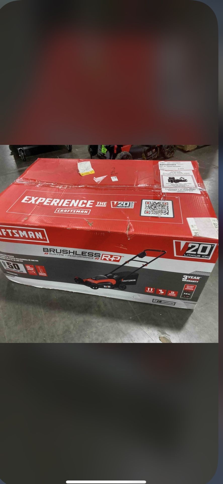 New Craftsman Electric Push Lawnmower w Two Batteries - photo 2