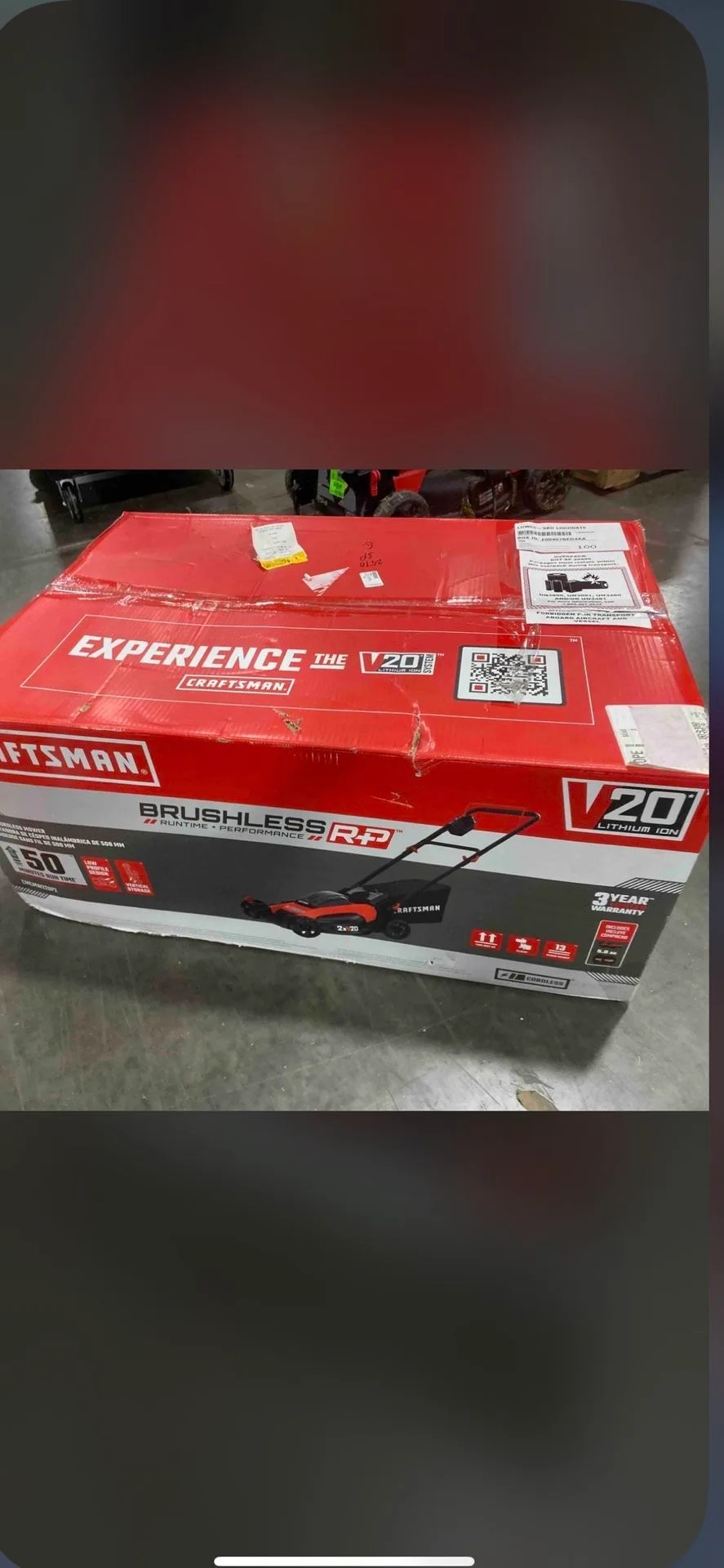 New Craftsman Electric Push Lawnmower w Two Batteries image indicator(2)