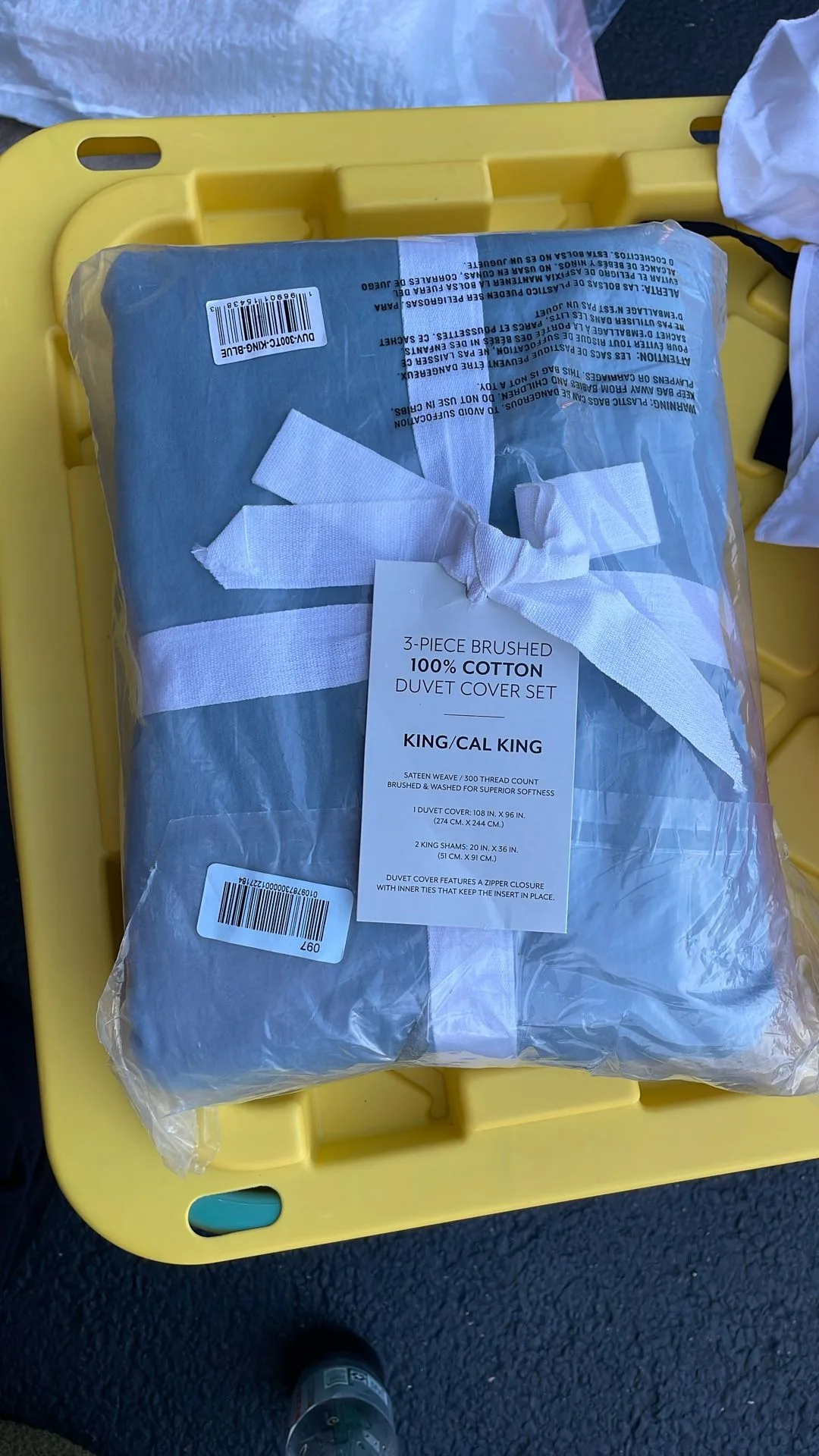 3 Piece Brushed 100% Cotton King /California King Duvet Cover Se thumbnail