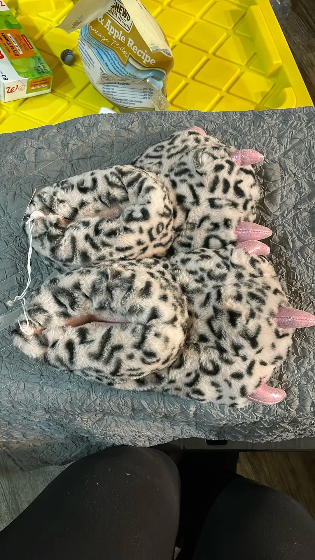 Cat & Jack XL Kids' Kelsi Monster Foot Character Slippers thumbnail