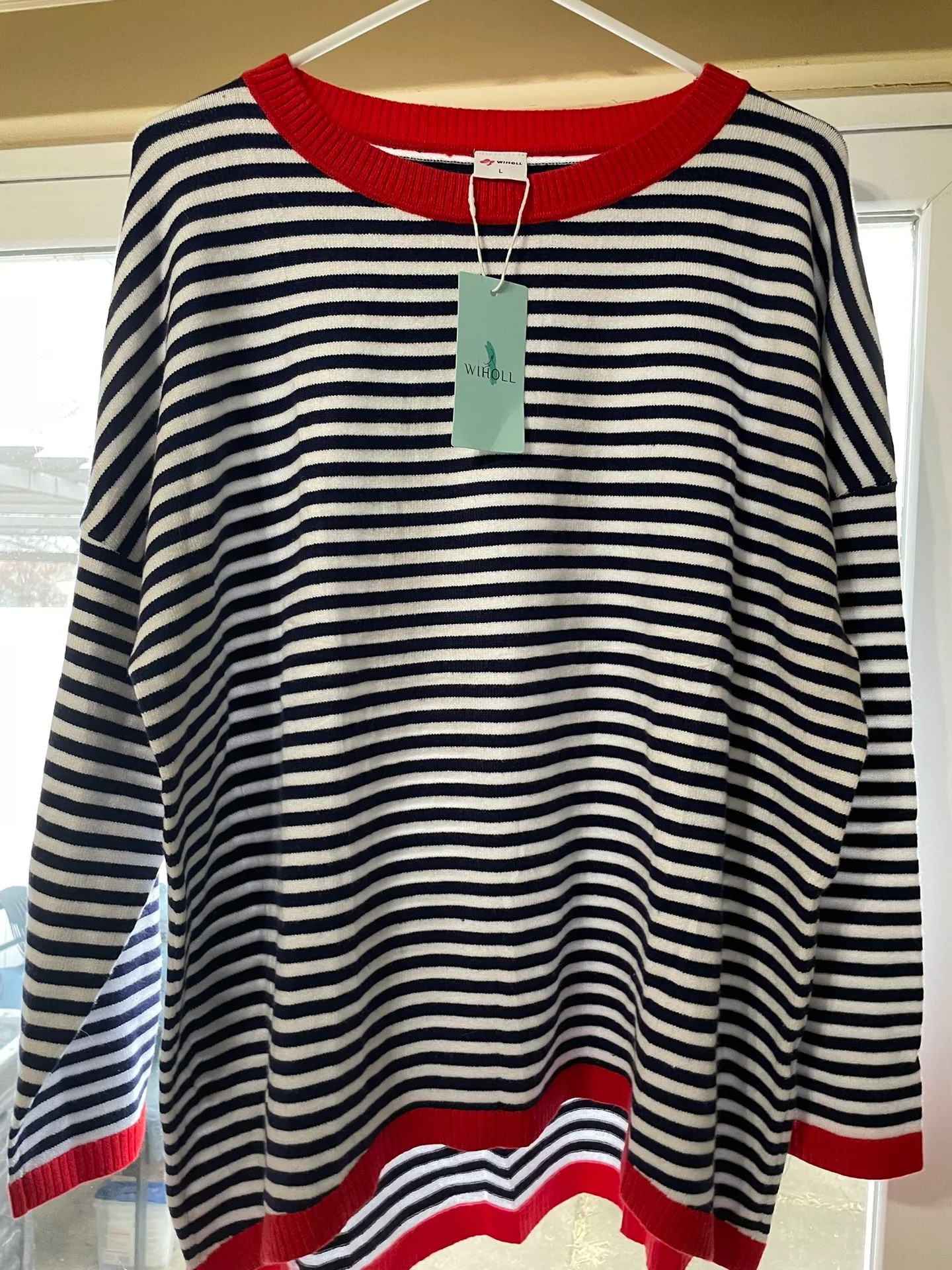 NWT WINHOLL Large Stripped Sweater thumbnail