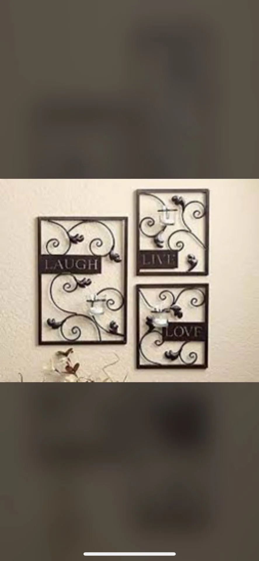 New Hosley Tea Light Wall Scones -Live - Love - Laugh image indicator(2)