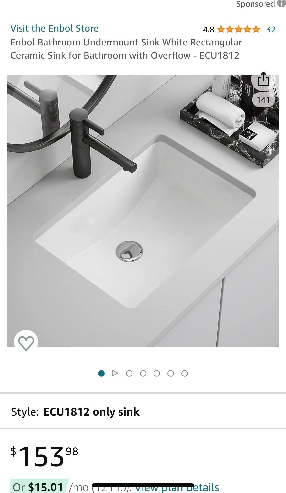 Enbol Porclain Lavatory Sink image indicator(7)