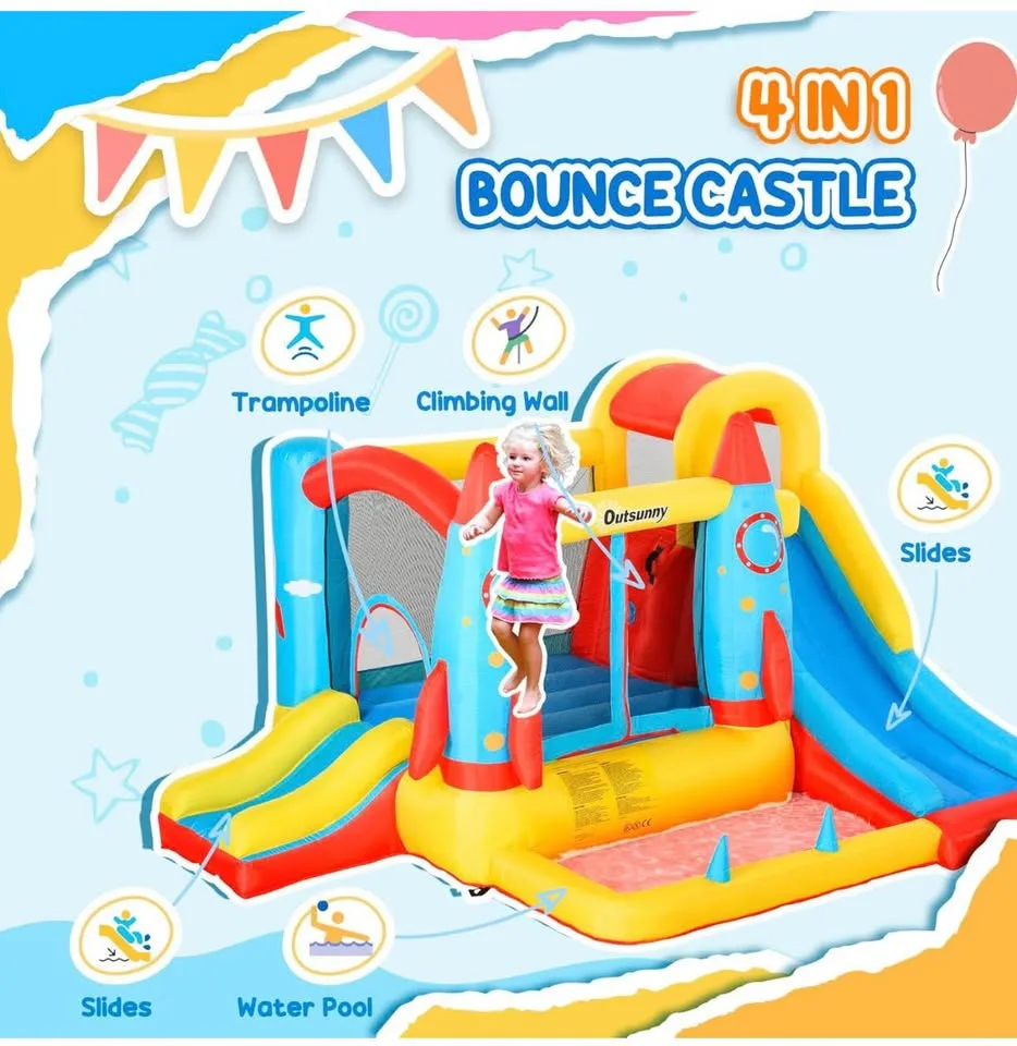 Outsunny 4-in-1 bouncy castle image indicator(5)