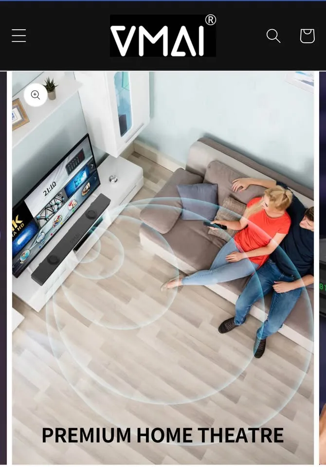 VMAI X-bar soundbar with built-in subwoofer image indicator(4)