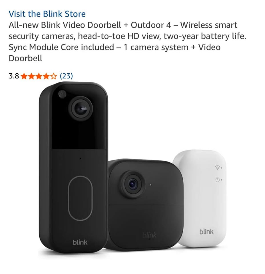 New and sealed Blink video doorbell and outdoor 4 security camer
