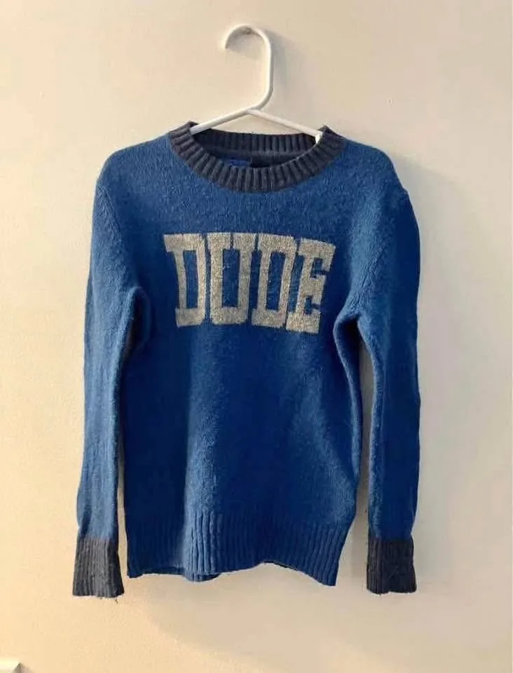 Boys Gap Sweater "Dude" Size 5 Years