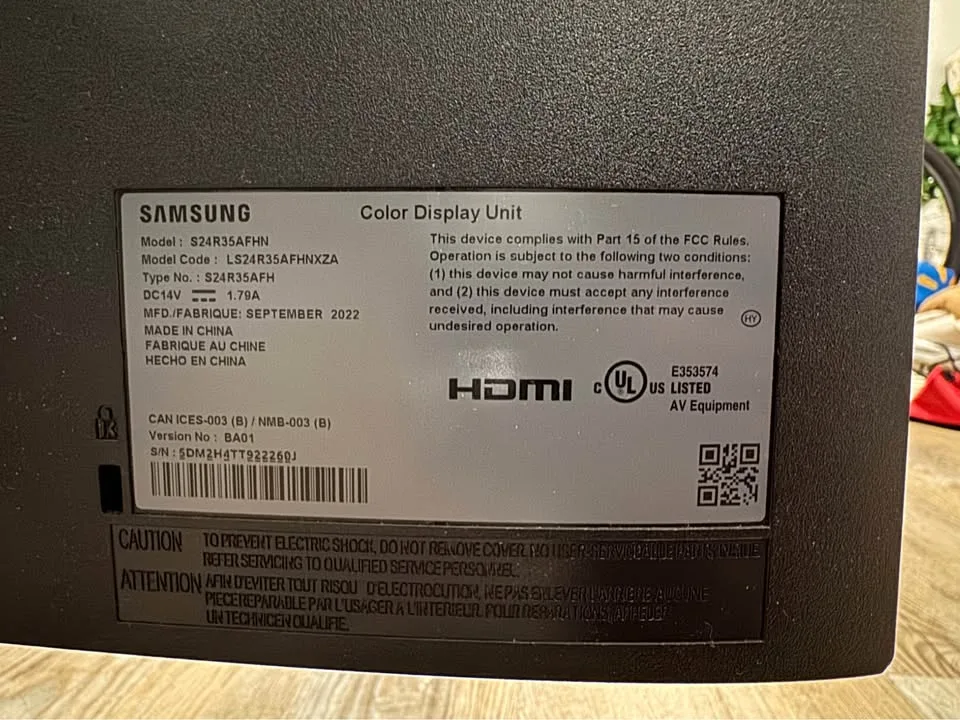 Samsung 24" LED Monitor 75Hz image indicator(2)