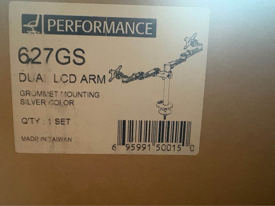 Dual LCD Arm- Grommet mounting(silver colour) - photo 3