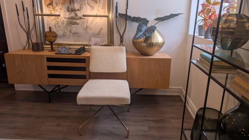 CB2 Rue Cambon Cream Office Chair - photo 5