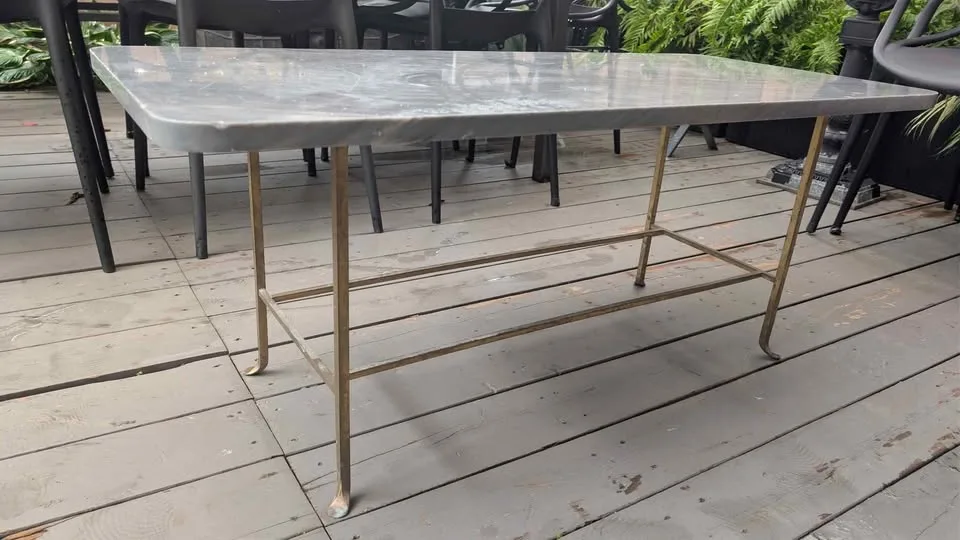 CB2 Rhys Marble Indoor/Outdoor Coffee Table image indicator(5)