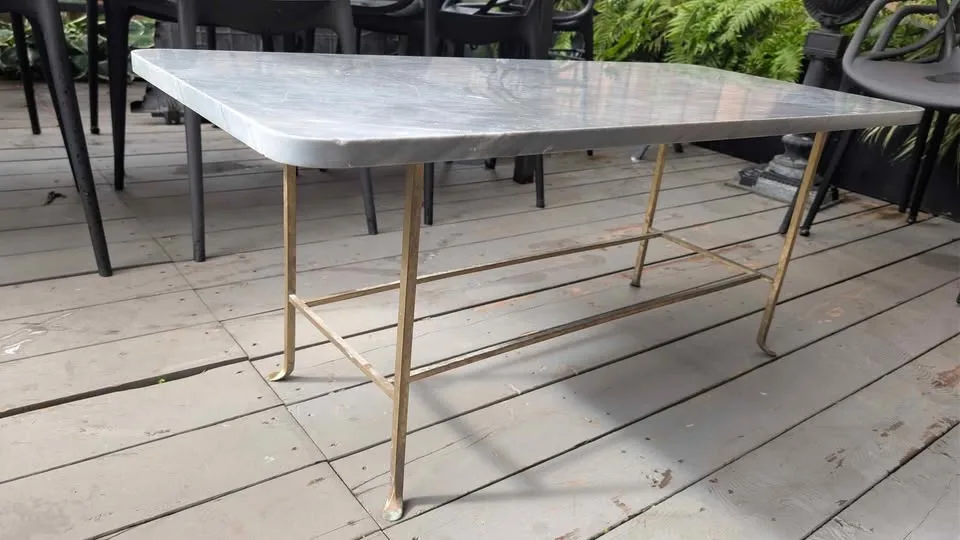 CB2 Rhys Marble Indoor/Outdoor Coffee Table image indicator(8)