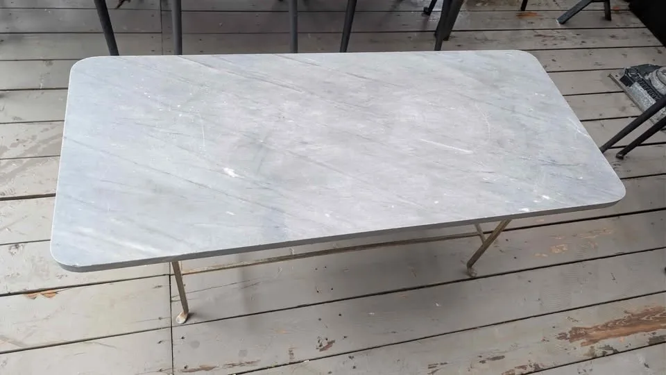 CB2 Rhys Marble Indoor/Outdoor Coffee Table image indicator(9)