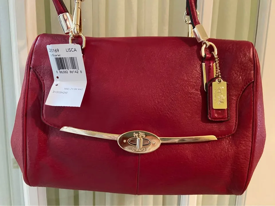 COACH Madison Madeline Leather East/West Satchel, NWT image indicator(3)