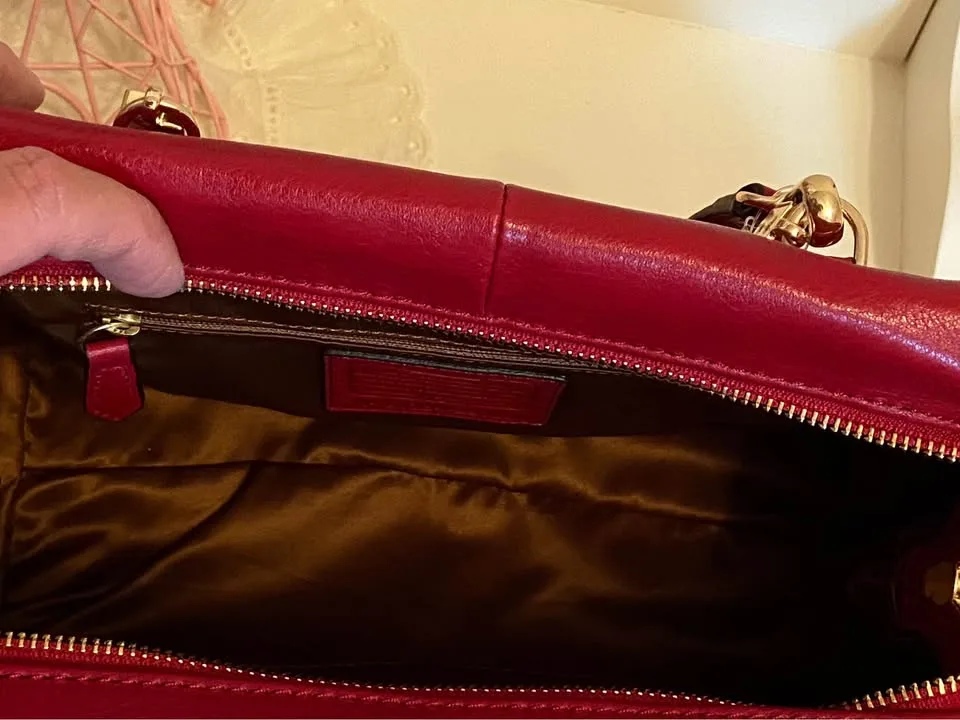 COACH Madison Madeline Leather East/West Satchel, NWT image indicator(9)