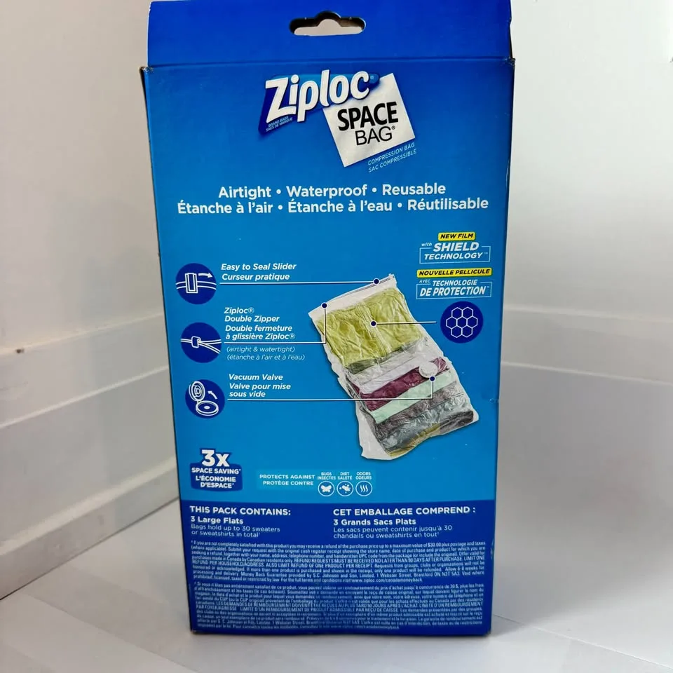 Ziploc Space Bag for Clothing 3 Large Bags image indicator(3)