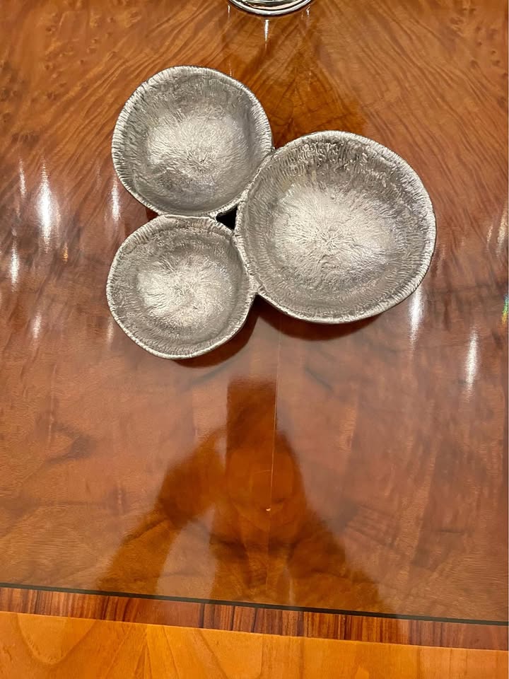 Michael Aram triple bowl ,”Molten collection “