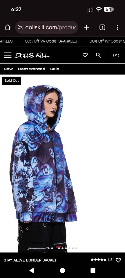 Corpse bride X dolls kill winter jacket - photo 2