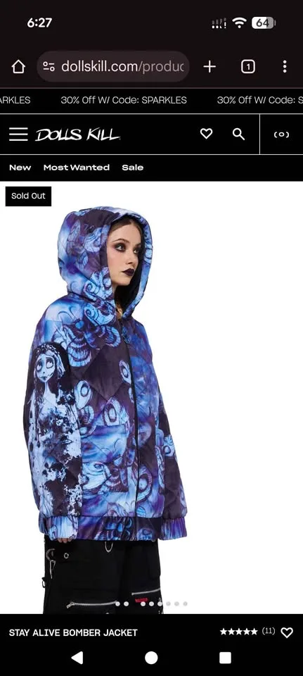 Corpse bride X dolls kill winter jacket image indicator(2)