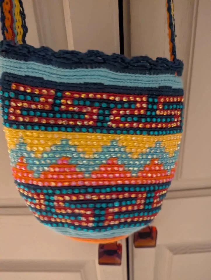 🧿💍💄Boho Micro Beaded Bucket Purse – Vibrant & Versatile💄💍🧿 image indicator(2)