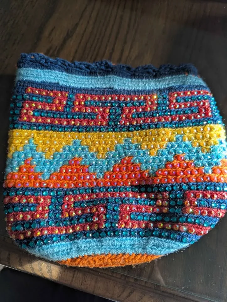 🧿💍💄Boho Micro Beaded Bucket Purse – Vibrant & Versatile💄💍🧿 image indicator(4)