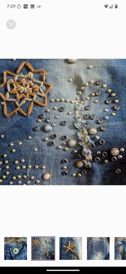 MONDAY PREMIUM Women's Skinny Jeans - With Embellishment And Emb image indicator(2)