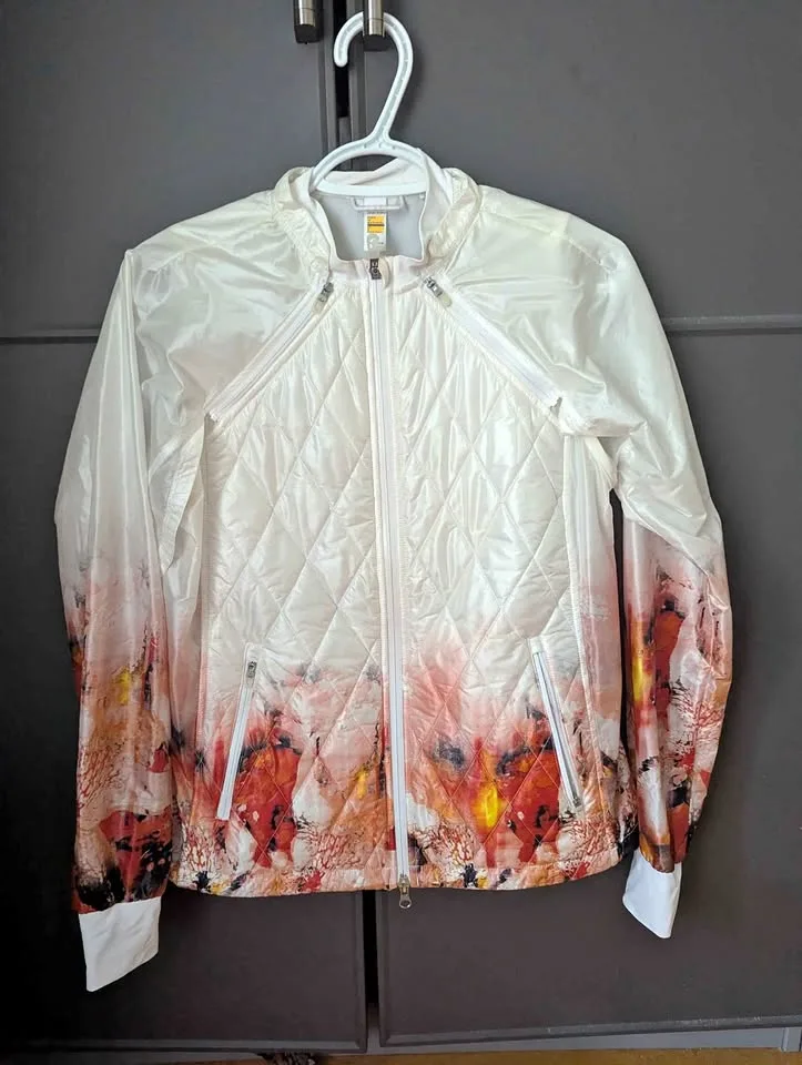 Lole White and Multicolor Utility Jacket/Vest