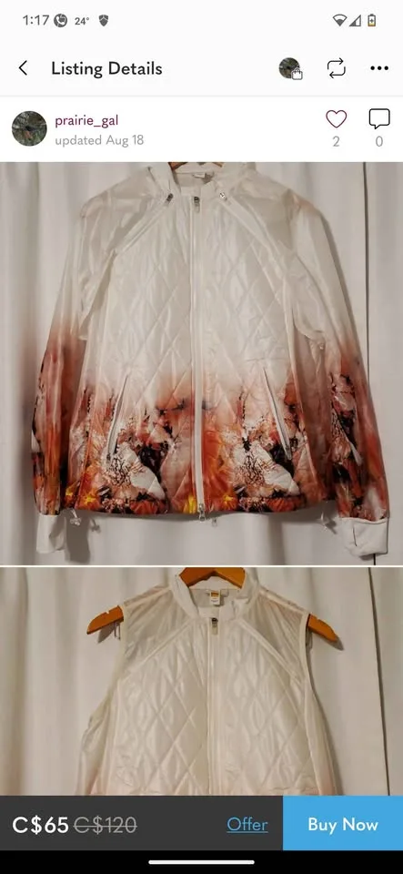 Lole White and Multicolor Utility Jacket/Vest image indicator(2)