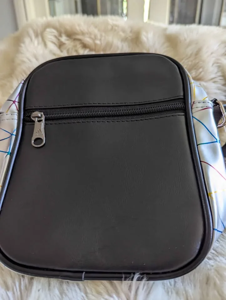 🩶Adidas Silver Crossbody Bag – Colorful Design | Spacious & Styl image indicator(2)