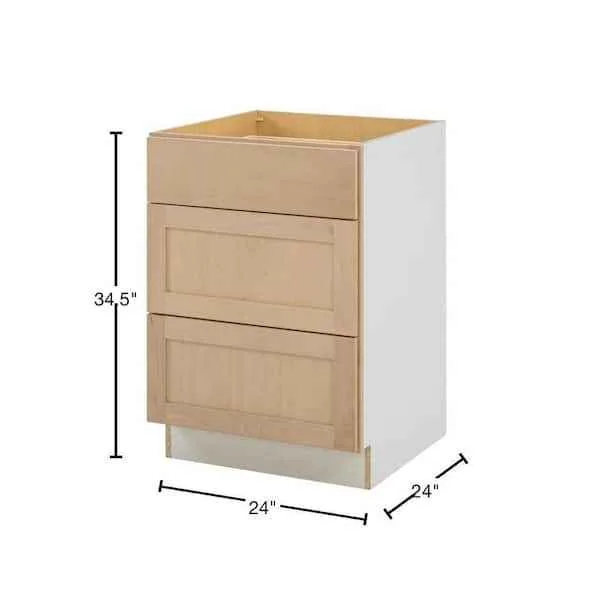 24 in. W x 24 in. D x 34.5 in. H Drawer Base Kitchen Cabinet image indicator(2)