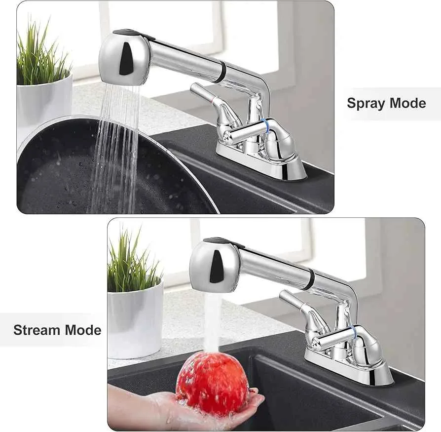 Utility Sink Faucet with Sprayer, Laundry Room Faucet image indicator(4)