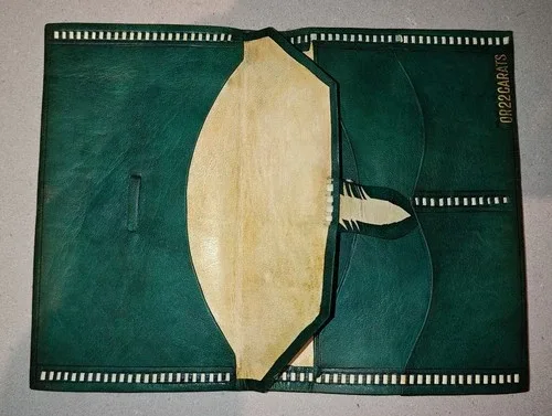 Vintage Leather Hand-Tooled Document Holder image indicator(2)