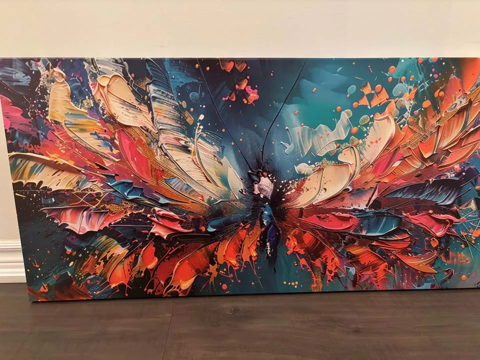 Abstract Butterfly Canvas-Ready To Hang Wall Art image indicator(4)