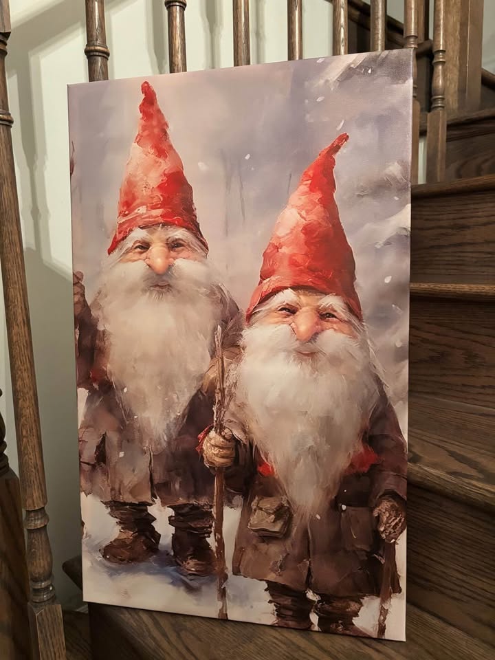 Gnomes Canvas-Ready To Hang Wall Art - photo 2
