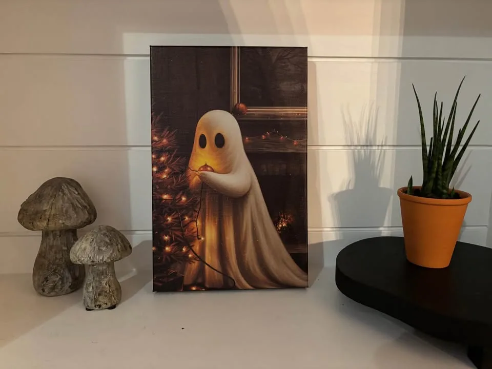 Christmas Tree Ghost Canvas Wall Art image indicator(3)