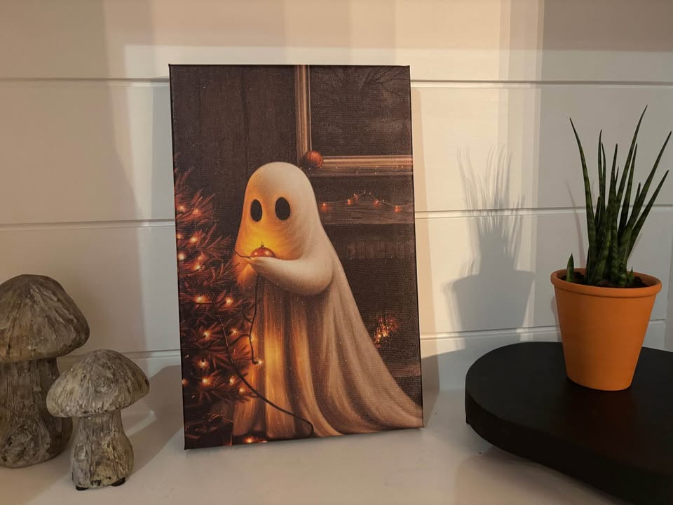 Christmas Tree Ghost Canvas Wall Art - photo 4