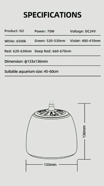 Zetlight O2 Freshwater Planted LED WIFI & mounting kit image indicator(7)