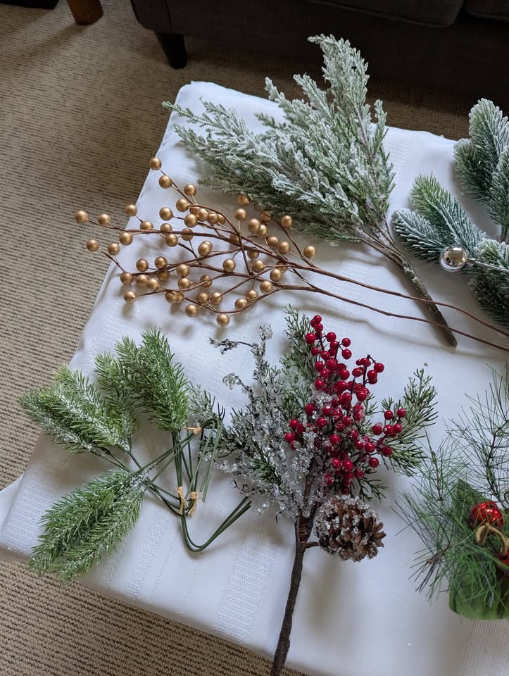 Faux Spruce, Pine Cones & Seasonal Stems - photo 2