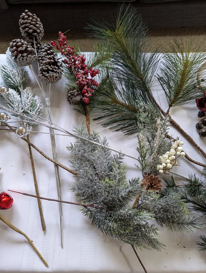 Faux Spruce, Pine Cones & Seasonal Stems - photo 4