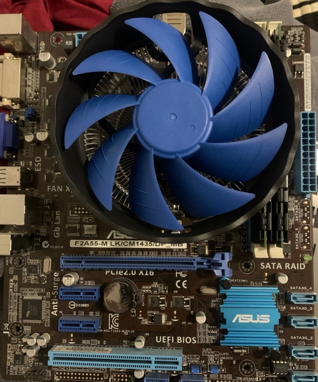 ASUS motherboard AMD Athlon CPU + 8gigs of ram
