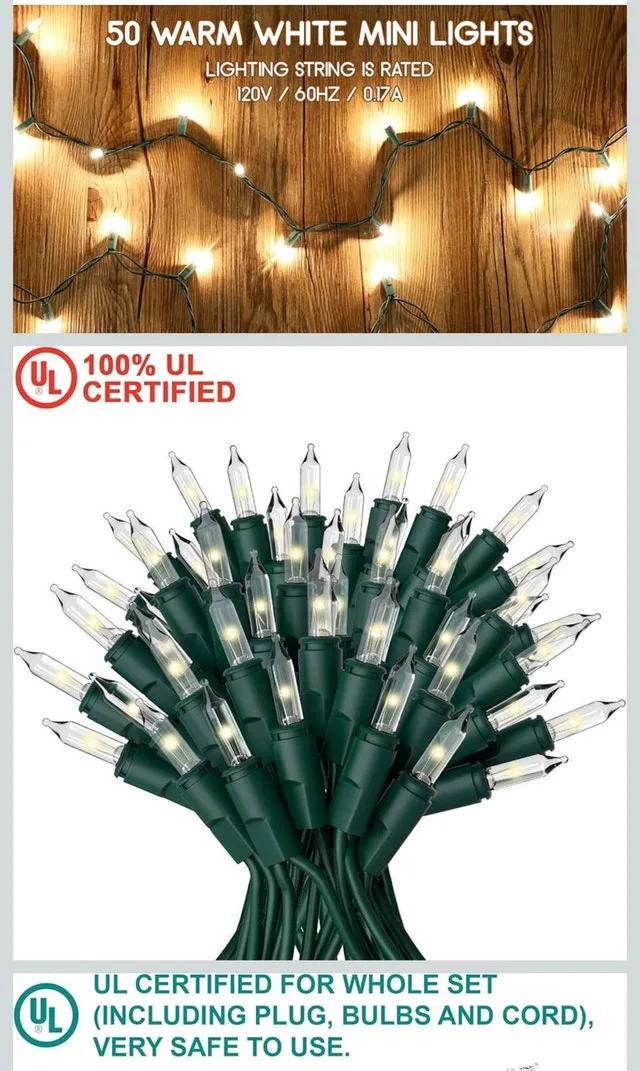 Christmas Mini Lights 2 Sets of 50bulbs with Parts image indicator(6)