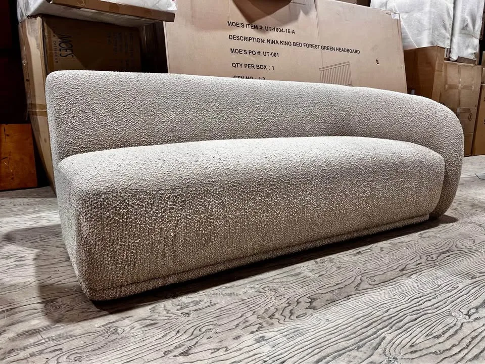 Brand New MOES HOME COLLECTION Beige Boucle Sofa image indicator(3)