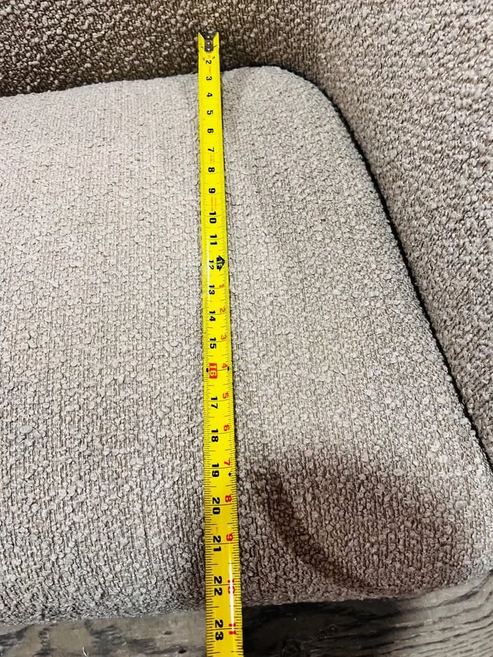 Brand New MOES HOME COLLECTION Beige Boucle Sofa image indicator(7)