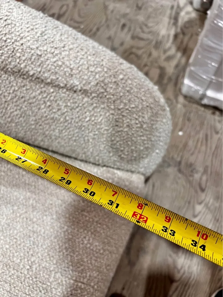 Brand New MOES HOME COLLECTION Beige Boucle Sofa image indicator(8)