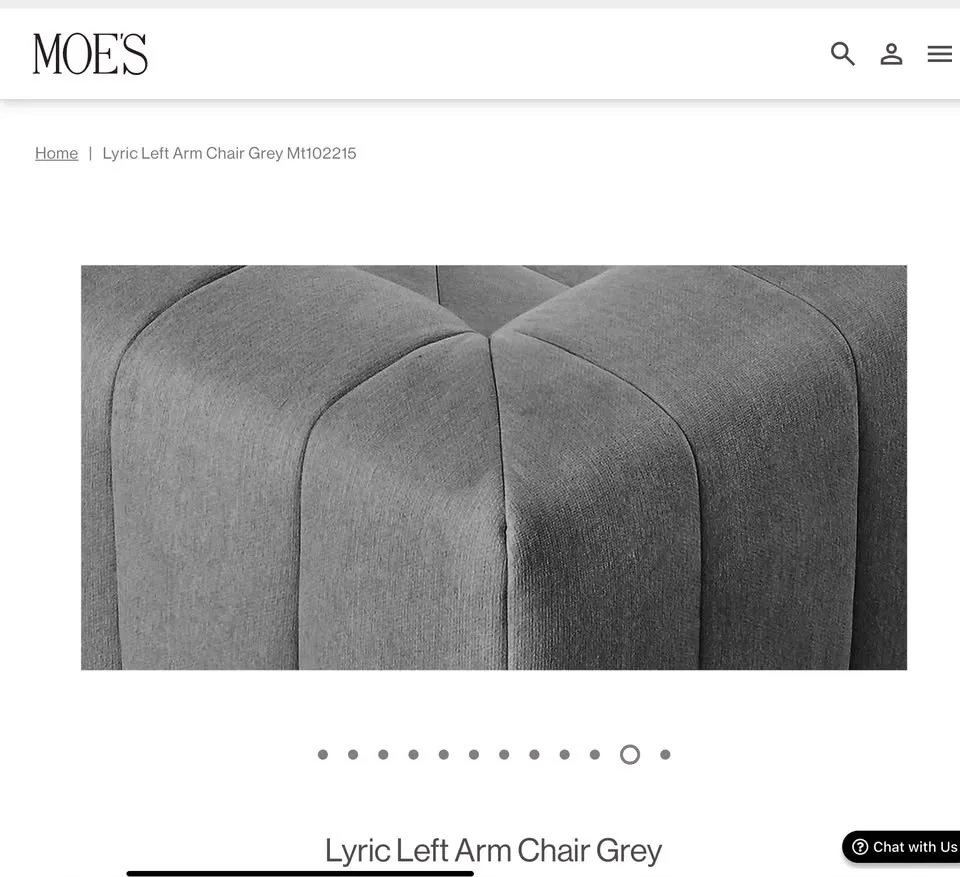 BRAND NEW MOE’S HOME COLLECTION ARM CHAIR AND OTTOMAN image indicator(2)