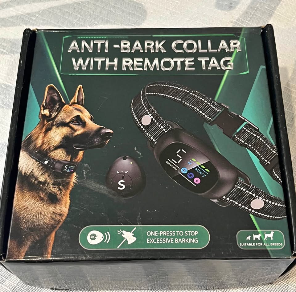NEW! Anti Bark Dog Collar Adjustable Size With Remote Tag