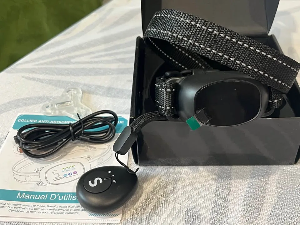 NEW! Anti Bark Dog Collar Adjustable Size With Remote Tag image indicator(2)