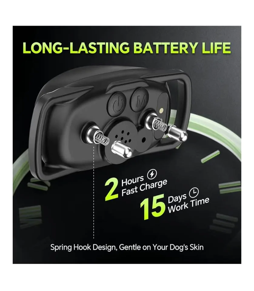 NEW! Anti Bark Dog Collar Adjustable Size With Remote Tag image indicator(7)